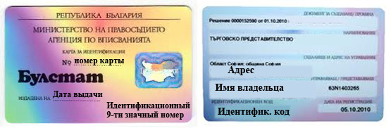 карта Булстат
